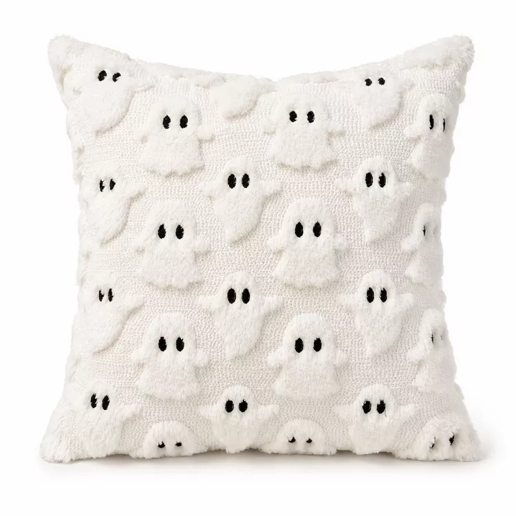 Halloween Ghost Textured Throw Pillow<br><small>*free shipping</small>