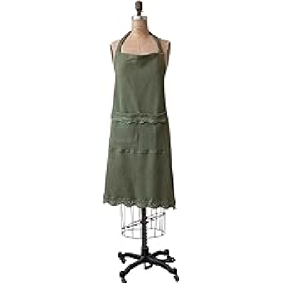 Waffle Weave Apron w/ Pockets & Crochet Lace Trim<br><small>*free shipping</small>