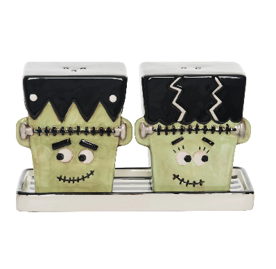 Frankenstein & Bride S/P w/Plate S/3<br><small>*free shipping</small>