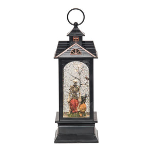 Plastic Light Up Glitz Skeleton Lantern Water Globe<br><small>*free shipping</small>