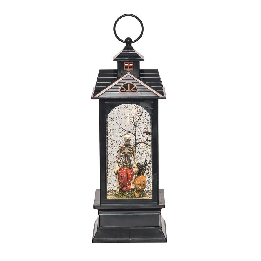 Plastic Light Up Glitz Skeleton Lantern Water Globe<br><small>*free shipping</small>