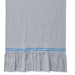 Embroidered Stripes & Ruffle Tea Towel<br><small>*free shipping</small>