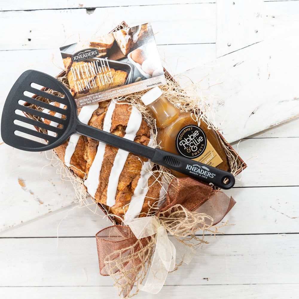La Farm Bakery - Our most popular gift basket! This basket includes: half  loaf of signature la farm sourdough bread, asiago parmesan cheese bread,  scone mix, hearth baked granola, seasonal sweetbread, locally