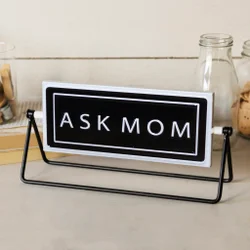 Metal Flip Sign Ask Mom/Dad<br><sub>*free shipping</sub>