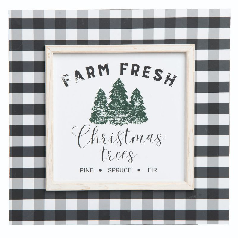 Christmas Tree Plaid Block Decor<br><sub>*free shipping</sub>